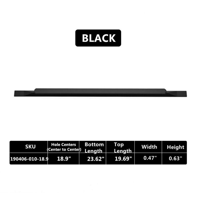 Shozafia Kitchen Cabinet Pulls - Black Cabinet Handles - 5 Pack Long Cabinet Hardware for Drawers Dresser Furniture Pulls (18.9 inches Hole Center - 23.62 inches Length) - Image 4